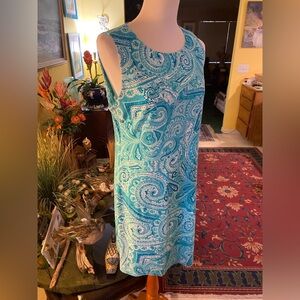 Tommy Hilfiger Blue & White Sleeveless Dress